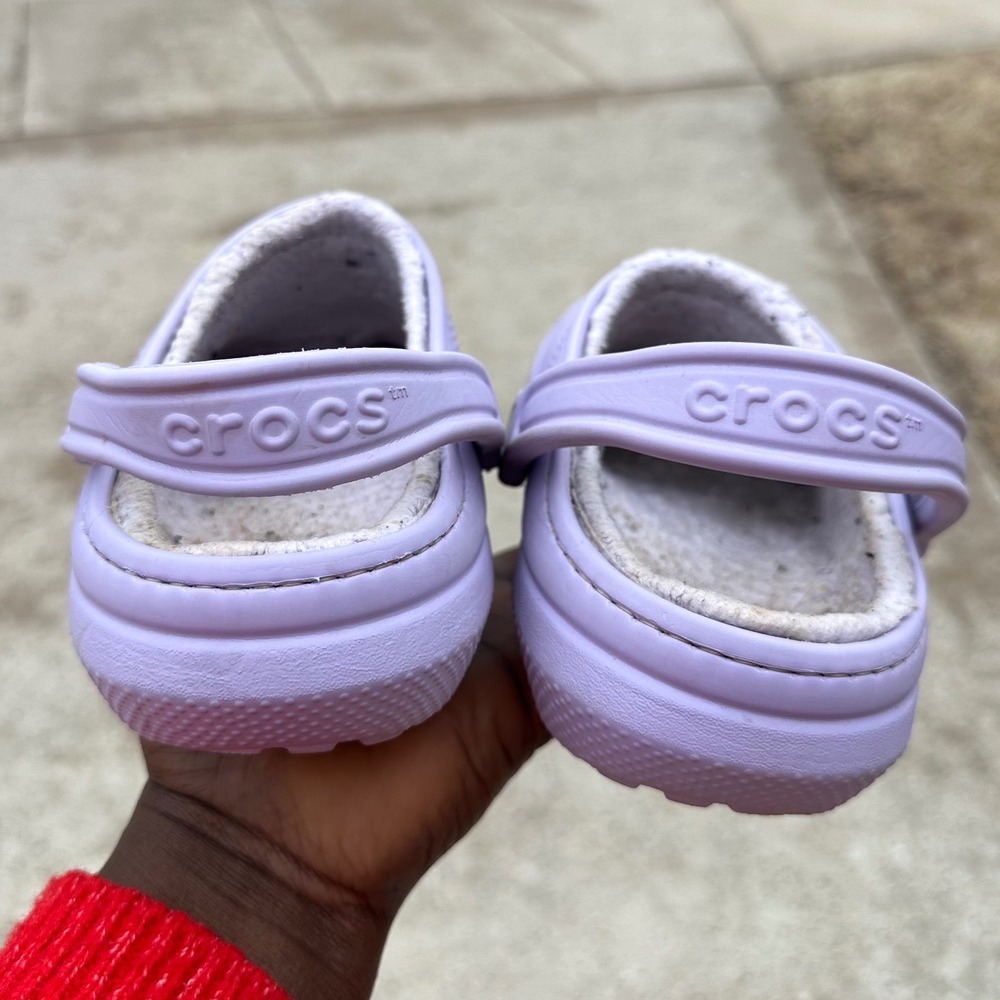 Crocs Classic Lined Adult Clogs Unisex M6 W8 Light Purple Sandals - Picture 7 of 11